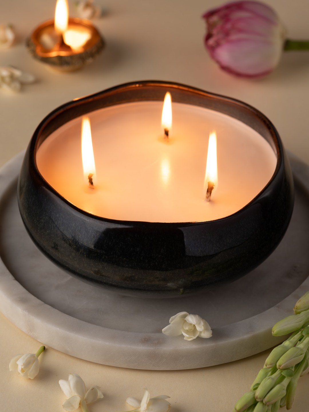 The Blue Palace — hand-poured Diwali candle by The Scented Palette
