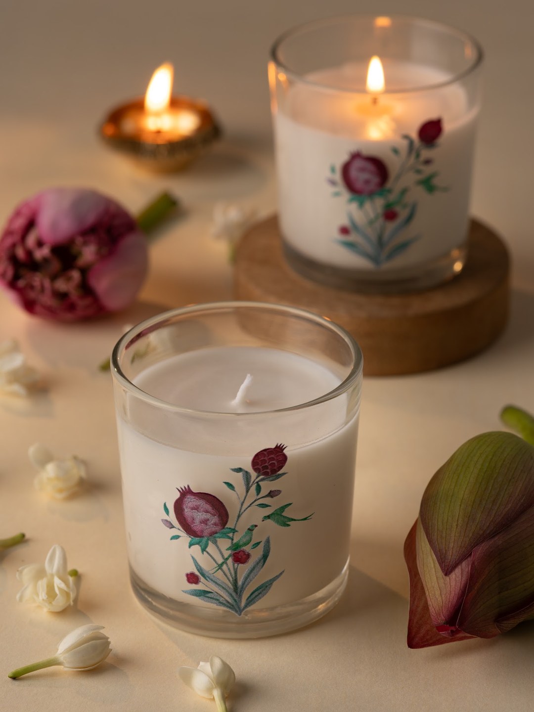 Anaar – Set of Two Votive Candles — hand-poured Diwali candle by The Scented Palette