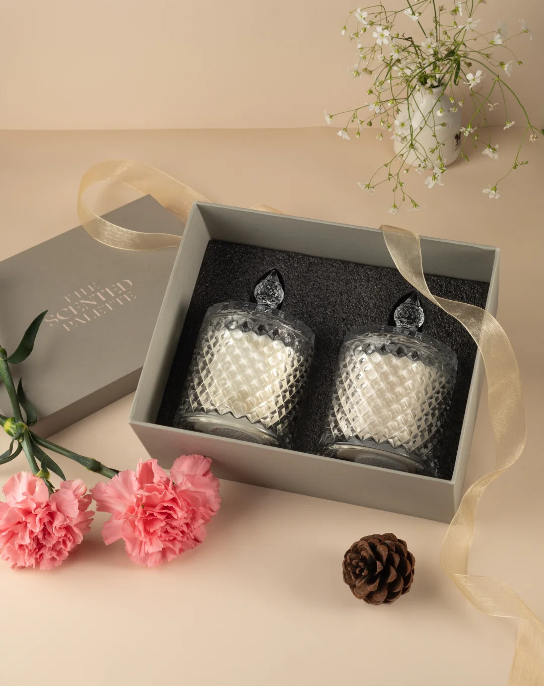 Crystal Cut Candle Duo by The Scented Palette