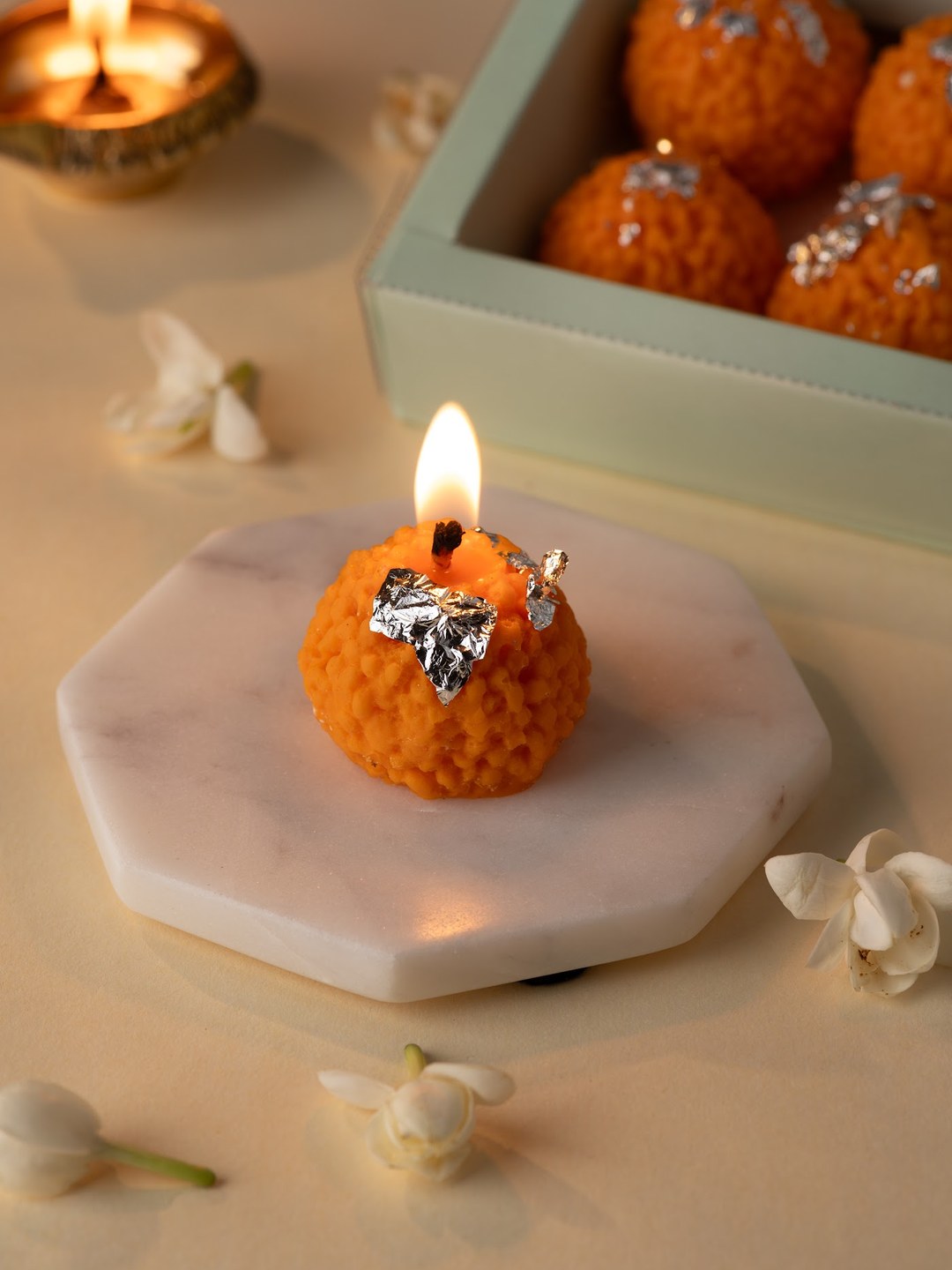 Laddoo – Gift Box — hand-poured Diwali candle by The Scented Palette