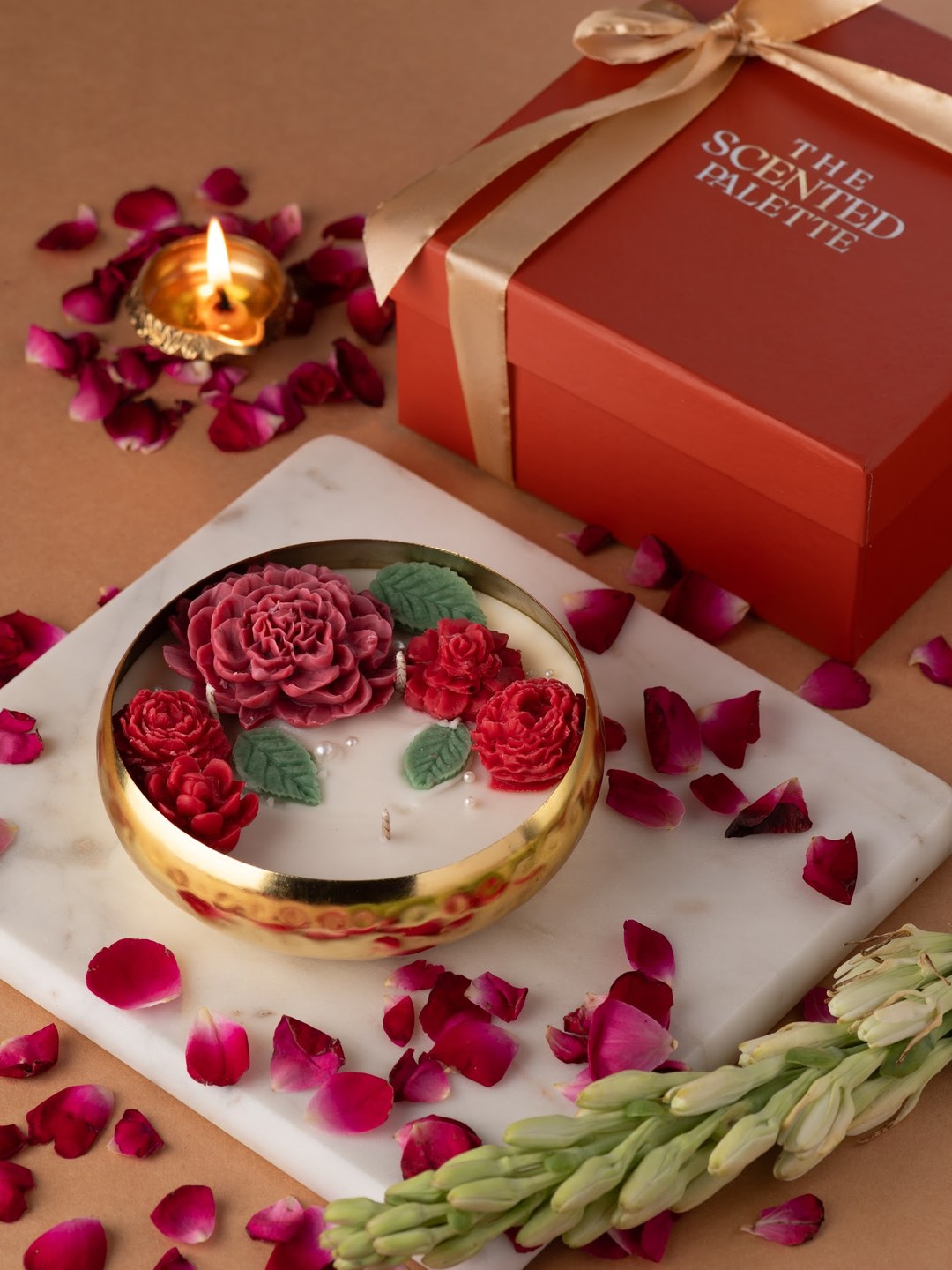 Gulabo — hand-poured Diwali candle by The Scented Palette