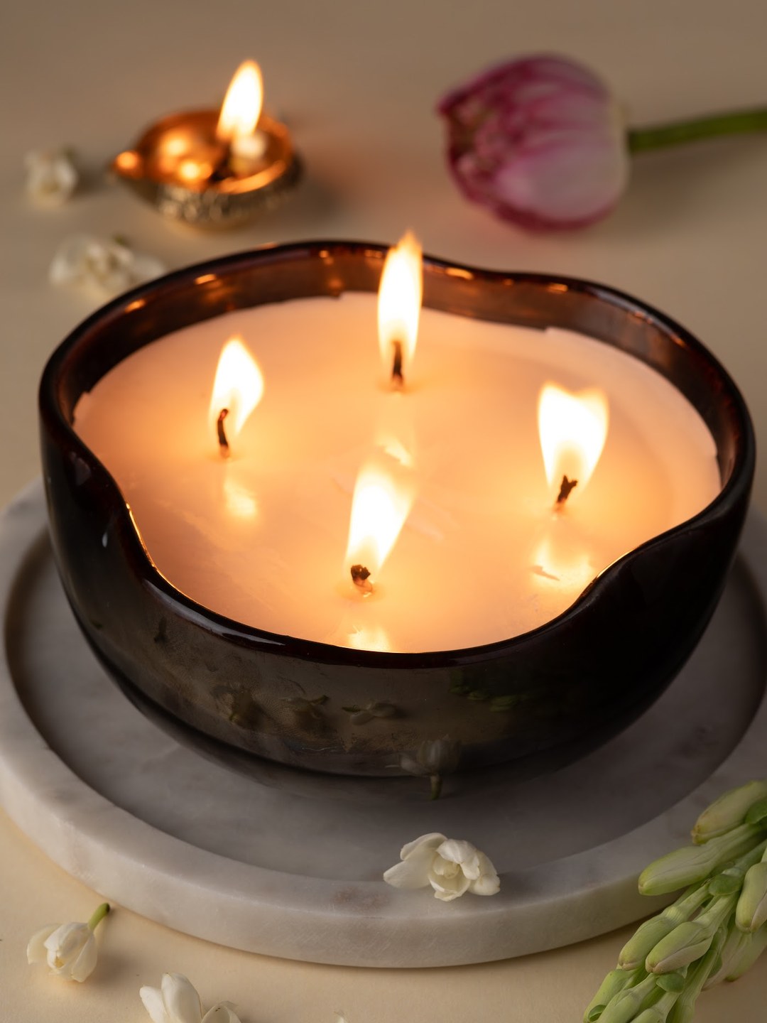 The Courtyard — hand-poured Diwali candle by The Scented Palette