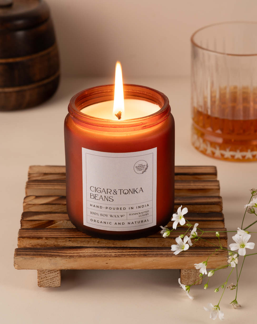 tonka and tobacco leaf candle Anthropologie Home Large Honeycomb Scented In Our strong Tonka Tobacco Candle | Deep